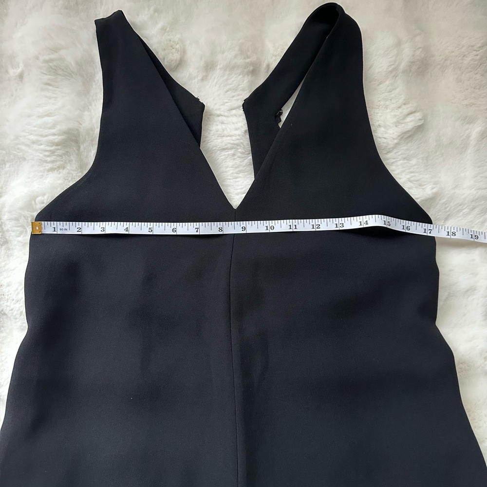 Chic Zara Black Backless Mini Dress with Blue and White Embellishments-L - Picture 12 of 12